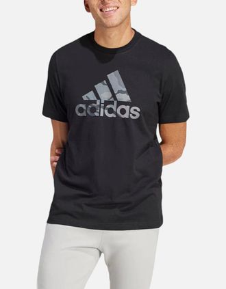 adidas Mens Adidas IR5828 Mens Camo T Shirts Badge of Sports Graphic Crew Neck T Shirt Black - Size: 36