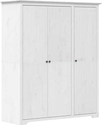 vidaXL Vidaxl - Armario Bodo Madera Maciza De Pino Blanco 146x53,5x173 Cm