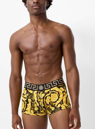 Versace Mens 3 golden foliage low-rise trunk Cotton
