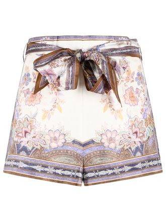 Zimmermann Cremefarbene Leinenshorts Luna von Zimmermann