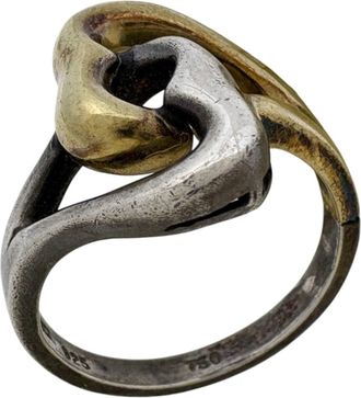 Tiffany & Co. Silver 925 Yellow Gold Band Ring (Pre-Owned)