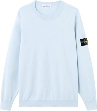 Stone Island Light Blue Crew Neck Sweatshirt