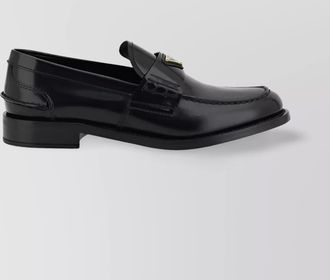Prada iconic detail leather loafers
