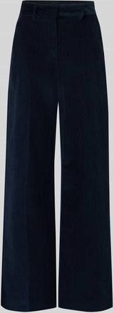 Max Mara Wide Leg Cordhose aus reiner Baumwolle Modell TANIA in Marine, Größe 34