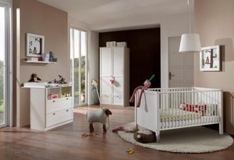 Wimex Babyzimmer-Komplettset »Helsingborg« Set, 3 Stk. tlg. Bett + Wickelkommode + 2 trg. Schrank