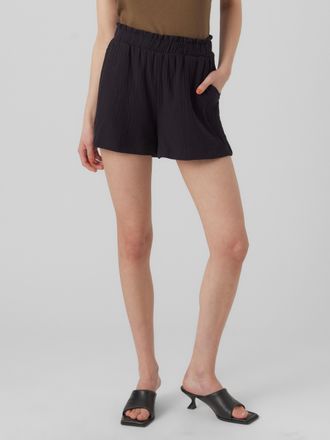 Vero Moda Shorts VERO MODA VMNATALI HW SHORTS NOOS, Damen, Gr. XL (42), N-Gr, schwarz, Web, Obermaterial: 100% Baumwolle, unifarben, relaxed fit kurz, Hosen Sho