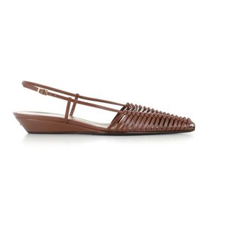 Giuseppe Zanotti Giuseppe Zanotti, Wedges, female, Brown, Size: 7 1/2 US Orsola Woven Slingback Sandal