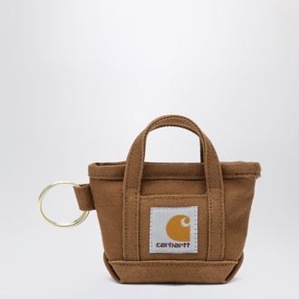 Carhartt Work in Progress Mini Tote Bag Keychain Hamilton Brown