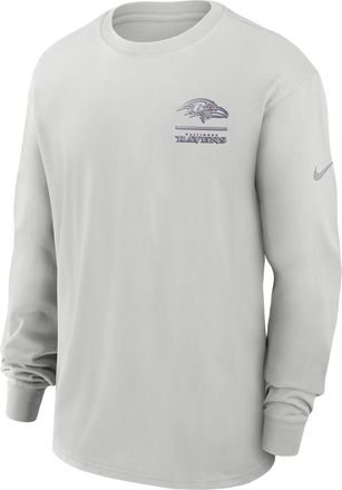 Nike Baltimore Ravens Essential Heavy Max90 Nike Mens NFL Long-Sleeve T-Shirt in Grey | 01CW0BB8G-M1E