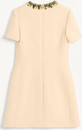 Valentino Abito Corto In Crepe Couture Ricamato Donna BETULLA 36