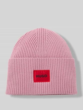 HUGO BOSS M&uuml;tze aus Schurwoll-Mix Modell SAFFA in Mauve, Gr&ouml;&szlig;e 1