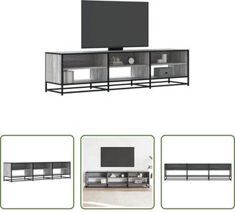 vidaXL vidaXL Mobile TV in metallo - Mobile Porta TV Grigio Sonoma 180x40x46 cm in Truciolato