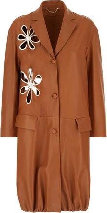 Fendi Overjas - Dames - Mantels - Bruin - Maat: XS Leer