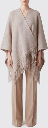Max Mara Mantella al ginocchio in lana e cashmere con orlo sfrangiato