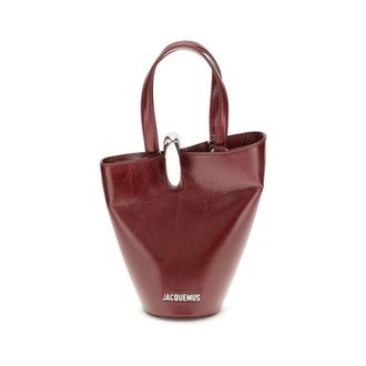Jacquemus Handbags, female, Red, Size: ONE SIZE Asymmetric Bucket Bag with Vintage Finish
