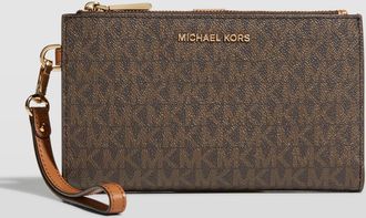 Michael Kors Double-Zip Monogram Bifold Wristlet