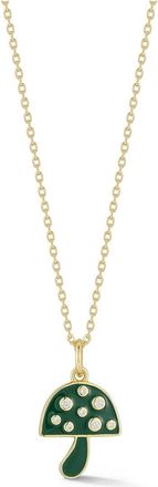 Sphera Milano 14K Over Silver Cz Necklace