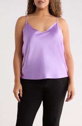 Renee C Satin V-Neck Camisole in Neon Lavender at Nordstrom Rack, Size 3 X