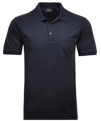 Ragman Short Sleeved Polo Shirt Navy Blue Size XXXL