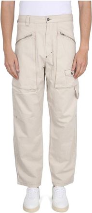 Isabel Marant Straight Broeken - Heren - Straight fit broeken - Beige - S - Katoen - Broeken