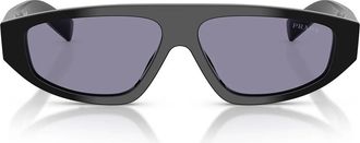 Prada Sunglasses Prc02 S 16 K50 B Black/Violet Silver Mirror Men