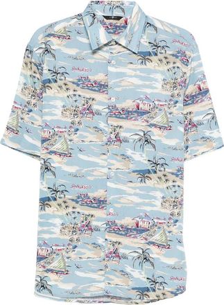 7 For All Mankind Patterned Short Sleeve Shirt