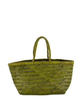 Dragon Diffusion Leren shopper met visgraatpatroon - Groen