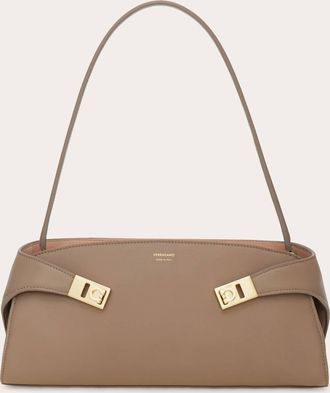 Ferragamo Donna Borsa a spalla Hug East-West Beige