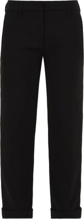 Aspesi Cropped Broeken - Dames - Vrijetijds broeken - Zwart - M - Leer - Broeken