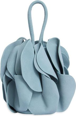 Farm Rio Suede Flower Handbag in Ice Blue at Nordstrom