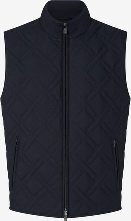 Corneliani Blue padded vest in technical fabric