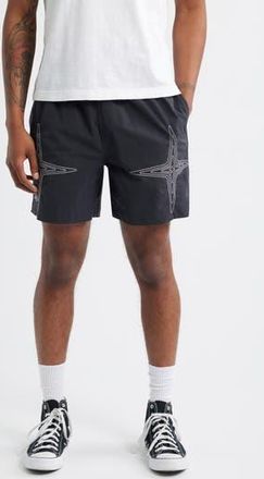 Purple Water Repellent All Around Performance Shorts in Black at Nordstrom Rack, Size X-Large