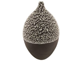 Schubiger M&ouml;bel Vase Keramik Schwarz Weiss H: 44 cm