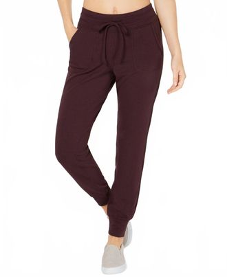 32 Degrees Womens Fleece Joggers In Heather Eggplant
