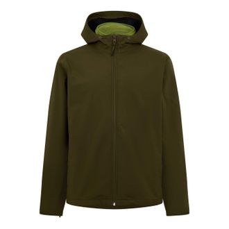 Timberland Mens Solid Patterned Three in One Rain Jacket in Dark Olive - Size Medium