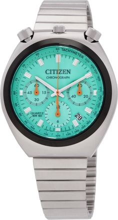 Citizen Chronograph Quartz Green Dial Mens Watch AN3660-73X