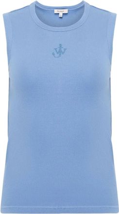 J.W.Anderson Canotta con logo ricamato - Blu