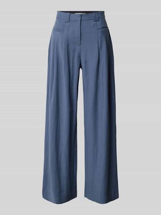 Moss Copenhagen High Waist Hose aus Viskose-Mix Modell Frode in Rauchblau, Gr&ouml;&szlig;e XL