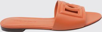 Dolce & Gabbana Sandali mules in pelle con monogram DG e tacco basso