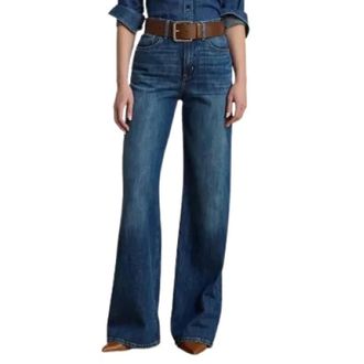 Ralph Lauren Hirs Wide Rechte jeans - Dames - Jeans - Blauw - Maat: XS Denim