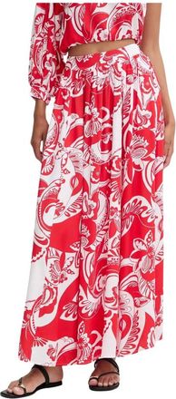 Melissa Odabash Shiloh Rok - Dames - Maxi Rokken - Rood - XS - Rokken