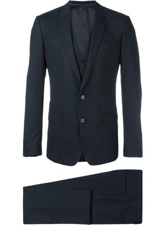 Dolce & Gabbana three piece suit - men - Spandex/Elastane/Cupro/Viscose/Wool - 44 - Blue