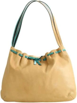 Miu Miu Pre-owned Bucket Bags, female, Beige, Size: ONE SIZE Pre-owned Bow Bag