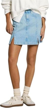 Pepe Jeans London Rokken, Dames, Blauw, M, Denim, Mini Denim Rok