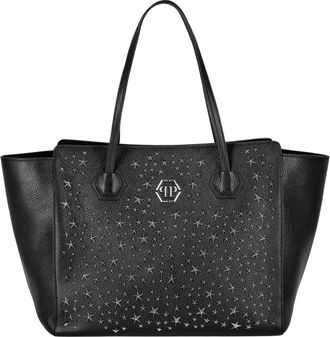 Philipp Plein Shoulder Bag Stars - Dames - Shoppers - Zwart - ONE Size - Katoen - Tassen