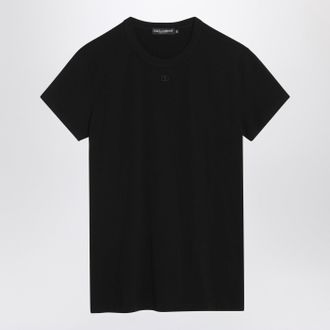 Dolce & Gabbana Dolce&Gabbana Black T Shirt With Logo Embroidery