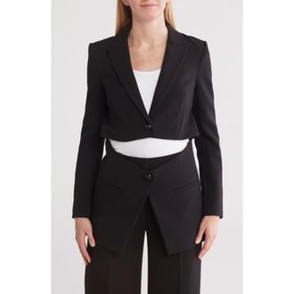 L'agence Cora Detachable Bottom Blazer in Black at Nordstrom Rack, Size 00
