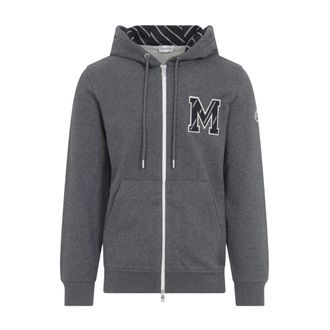 Moncler Zip-Up Sweatshirt - male - Moncler - Zip-throughs - Gray - M - Sweatshirts & Hoodies