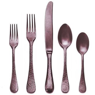 Mepra Epoque Flatware Set - 20 Pieces in Pewter Bronze at Nordstrom