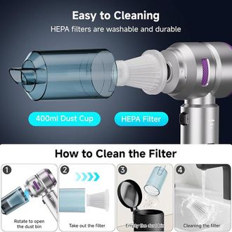 OEM Aspiradora Port&aacute;til Para Coche Aspiradora Con Funci&oacute;n De Soplado Inal&aacute;mbrica, Ideal Para El Hogar, Viajes Y Oficina Soluci&oacute;n De Limpieza Multifunciona